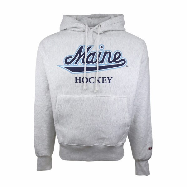 Maine Script Hockey Reverse Weave Hoodie